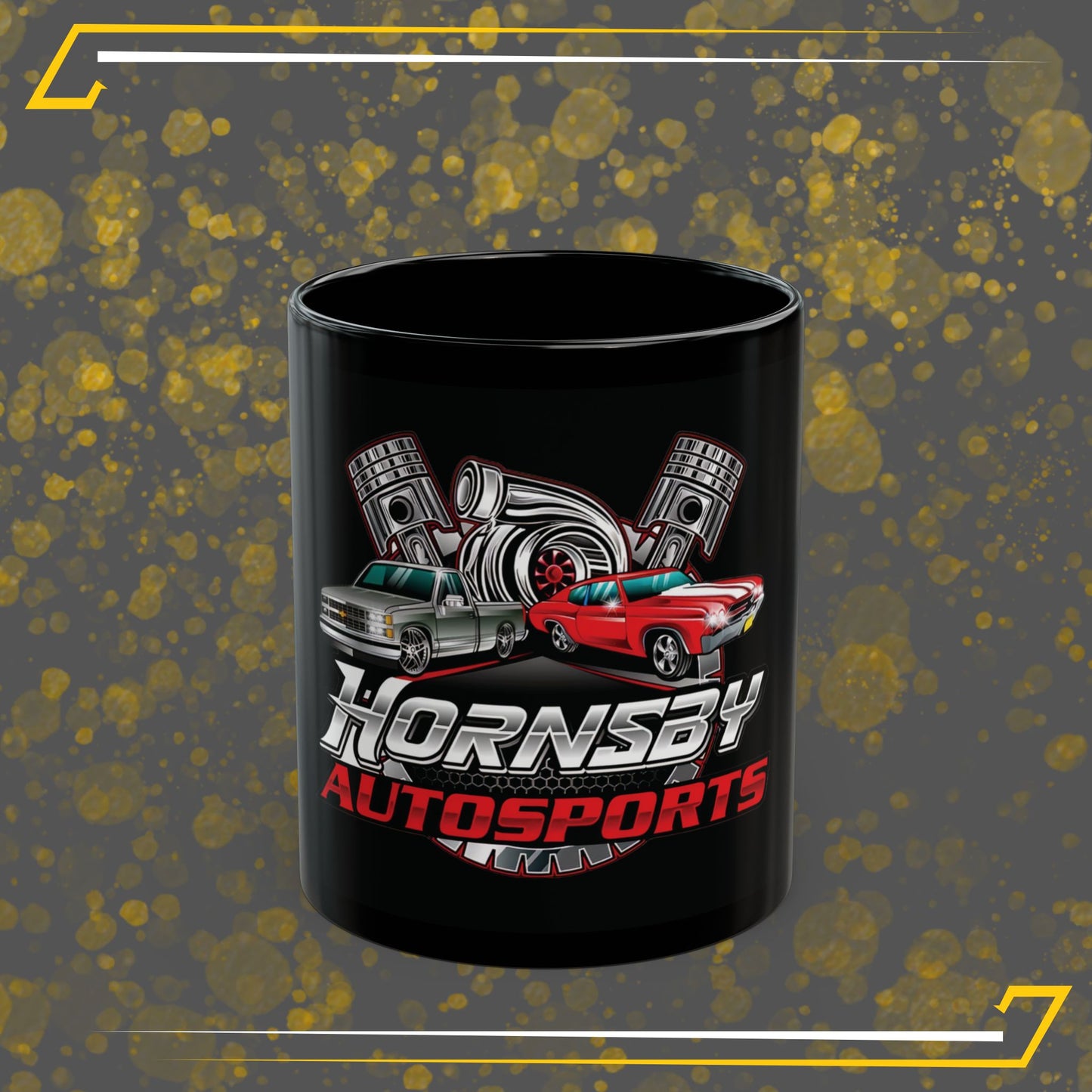Hornsby Autosports Black Coffee Mug